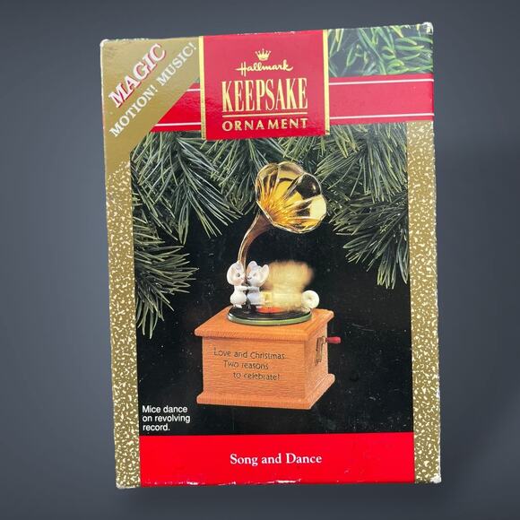 1990 Hallmark Keepsake Christmas Ornament – “Song and Dance” Magic Motion Music - Picture 1 of 5